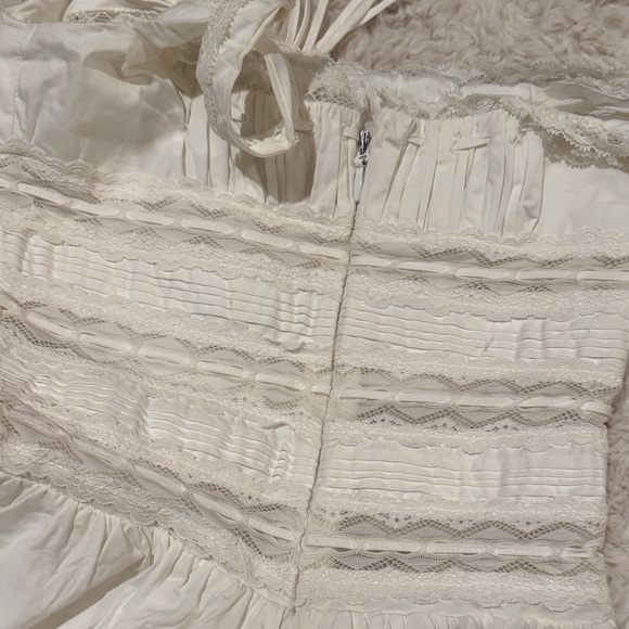 House of CB White Lace-Trim Mini Dress Tiffani mini dress xs - Picture 13 of 13